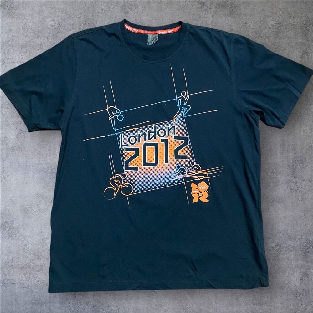 London 2012 Official Summer Olympics Souvenir Black T-Shirt Men's Size Large